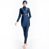 Fantasia de natação feminino feminino muçulmano roupas de banho conservador vestem mulheres 3 peças de maiô