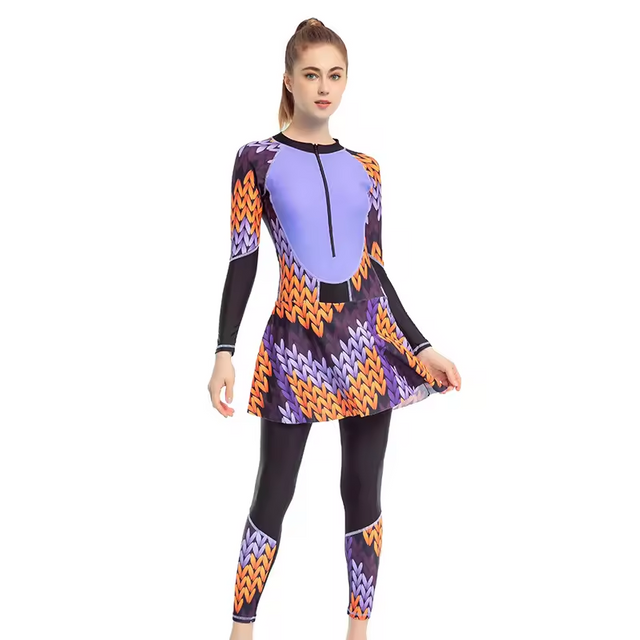 Roupas de surf de praia floral roupas de banho islâmica para mulheres imprimindo roupas de roupas de banho muçulmanas