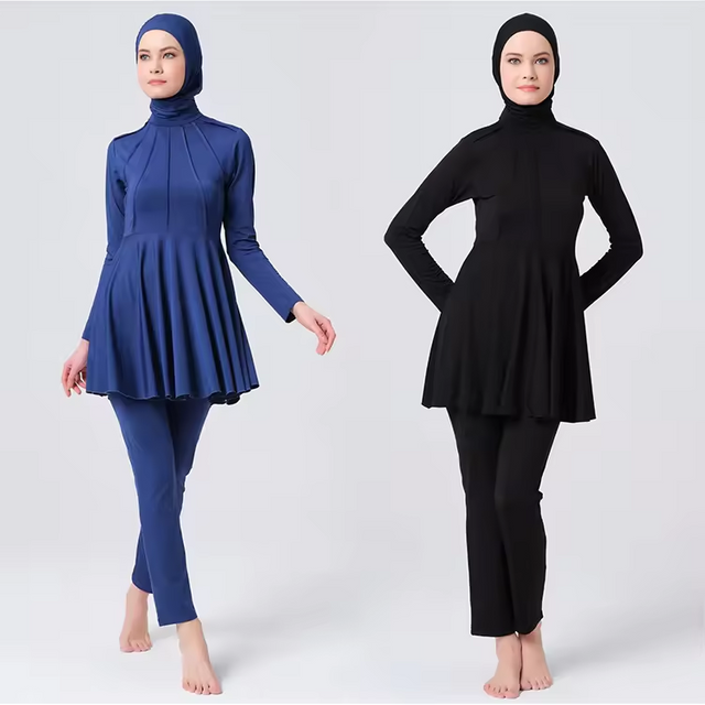 Menas de banho Mulheres modestas de roupas de banho completas praia árabe usa hijab burkini roupas de banho de maiô