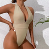 Mulheres de biquíni personalizadas se sente Soild Swimsuit Cover Up String String Beachwear Awear