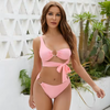 LOGO LOGO PRIVADO DE MAIS PRIVATIVA RECIONE Pink Split Swim Wear Biquíni One ombro Biquíni Swimsuit