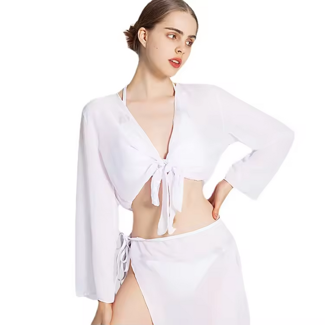 Minadas para mulheres com encobrimento Sexy Halter Bikini define roupas de banho de três peças