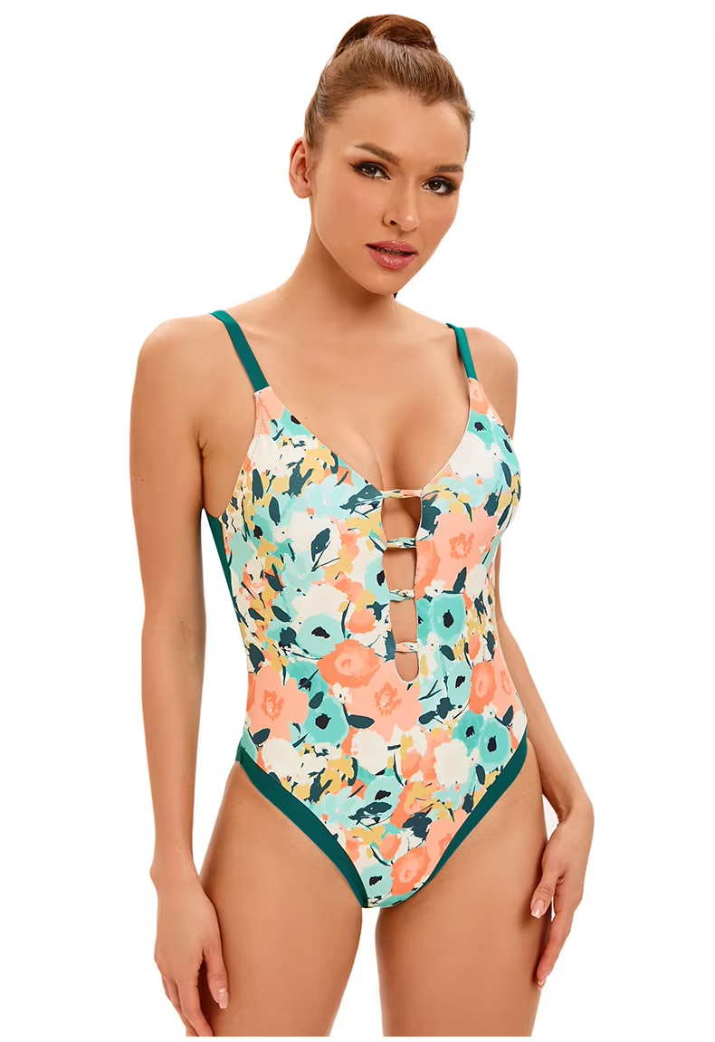 Bikinis sexy de maiô personalizado de duas peças suítes de banho fora de moda de banho
