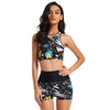 Mulheres Sexy Monokiny Push-Up Sutwed Satimsuit Swimsuith Feminino High Neckwearwarwarwear Arda de banho Ternos de banho Bikini de verão