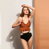Fabric moda de tecido reciclado Senhoras de biquíni de duas peças maiô feminino de moda feminina