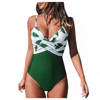 Meninas de maia de praia roupas de banho de banho de bananeira Twist-Front Frent Mulheres Sexy Cups acolchoadas de decote em V
