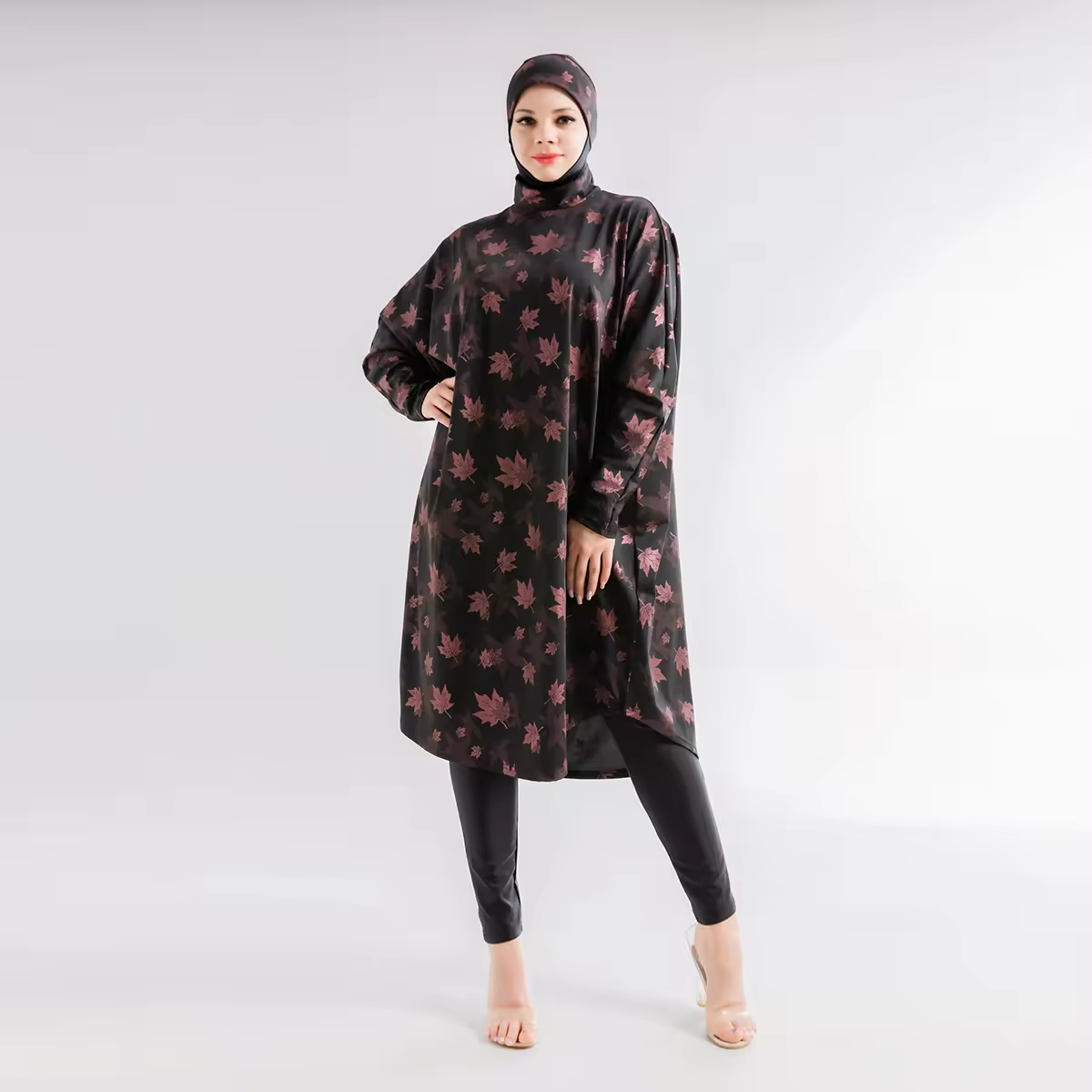 Impressão de roupas de banho para feminino muçulmano 3pcs