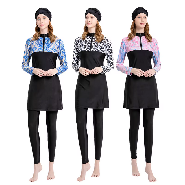 Trajes de natação de capa completa para mulheres Muslim Swim Suit