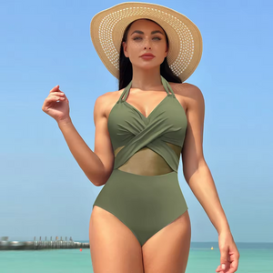 Summer New Women Women One Piece Swimsuit Black Color Swimming Suit