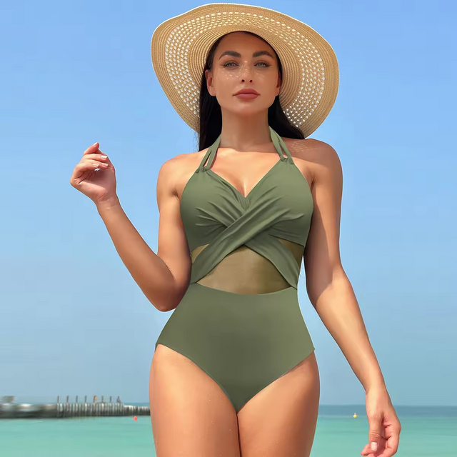 Summer New Women Women One Piece Swimsuit Black Color Swimming Suit